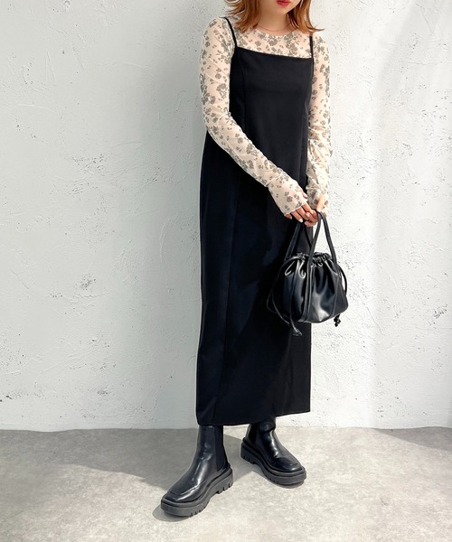 apres jour mignon（アプレジュールミニョン）の「花柄シアートップス【ZOZOTOWN限定アイテム】（Tシャツ/カットソー・レディース・ダークブラウン/グリーン/ブルー・X-LARGE/フリー）」の16枚目の写真