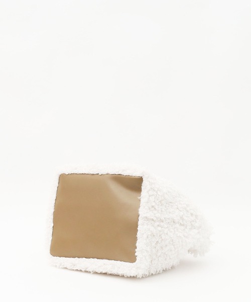 COOCO（クーコ）の「クルクルエコファー２ＷＡＹトートバッグ（トートバッグ・レディース・オフホワイト/ピンクベージュ/ブルーグリーン/ブラウン/グレー・9）」の8枚目の写真