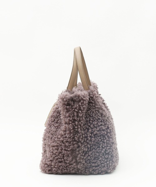 COOCO（クーコ）の「クルクルエコファー２ＷＡＹトートバッグ（トートバッグ・レディース・オフホワイト/ピンクベージュ/ブルーグリーン/ブラウン/グレー・9）」の9枚目の写真