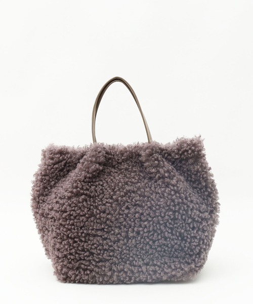 COOCO（クーコ）の「クルクルエコファー２ＷＡＹトートバッグ（トートバッグ・レディース・オフホワイト/ピンクベージュ/ブルーグリーン/ブラウン/グレー・9）」の10枚目の写真