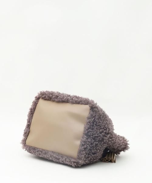 COOCO（クーコ）の「クルクルエコファー２ＷＡＹトートバッグ（トートバッグ・レディース・オフホワイト/ピンクベージュ/ブルーグリーン/ブラウン/グレー・9）」の11枚目の写真