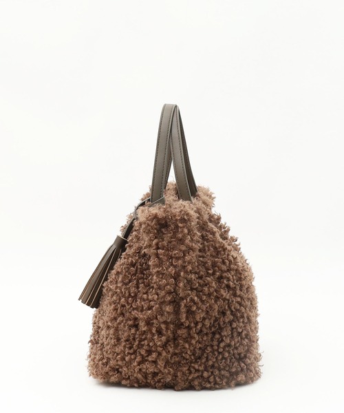 COOCO（クーコ）の「クルクルエコファー２ＷＡＹトートバッグ（トートバッグ・レディース・オフホワイト/ピンクベージュ/ブルーグリーン/ブラウン/グレー・9）」の16枚目の写真