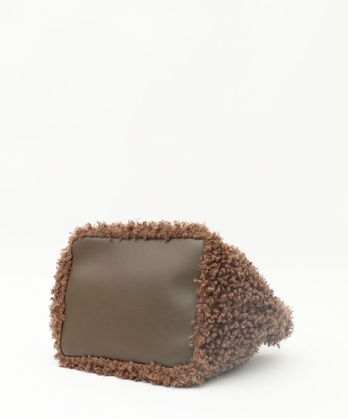 COOCO（クーコ）の「クルクルエコファー２ＷＡＹトートバッグ（トートバッグ・レディース・オフホワイト/ピンクベージュ/ブルーグリーン/ブラウン/グレー・9）」の18枚目の写真