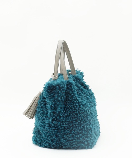 COOCO（クーコ）の「クルクルエコファー２ＷＡＹトートバッグ（トートバッグ・レディース・オフホワイト/ピンクベージュ/ブルーグリーン/ブラウン/グレー・9）」の20枚目の写真