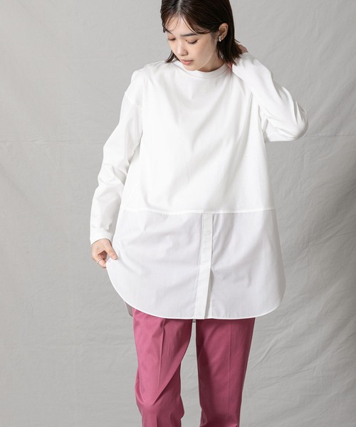 Gready Brilliant（グレディブリリアン）の「スムース切替ドッキングプルオーバー（Tシャツ/カットソー・レディース・ホワイト系・38）」の7枚目の写真