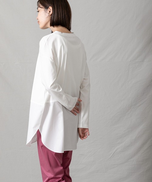 Gready Brilliant（グレディブリリアン）の「スムース切替ドッキングプルオーバー（Tシャツ/カットソー・レディース・ホワイト系・38）」の8枚目の写真