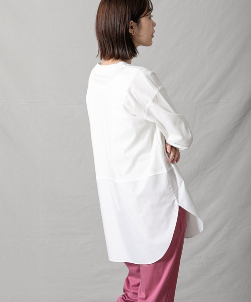 Gready Brilliant（グレディブリリアン）の「スムース切替ドッキングプルオーバー（Tシャツ/カットソー・レディース・ホワイト系・38）」の9枚目の写真