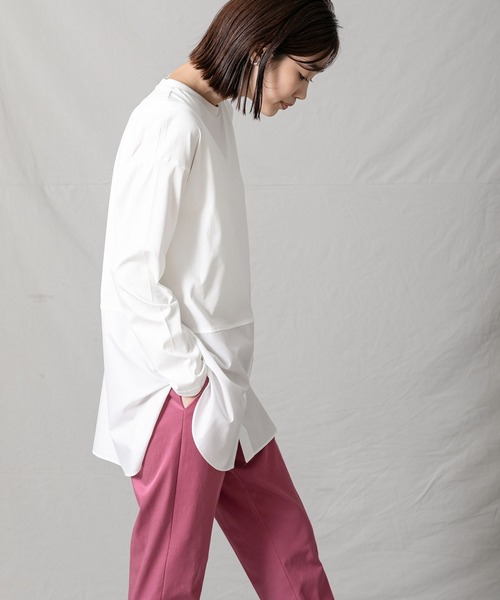 Gready Brilliant（グレディブリリアン）の「スムース切替ドッキングプルオーバー（Tシャツ/カットソー・レディース・ホワイト系・38）」の10枚目の写真