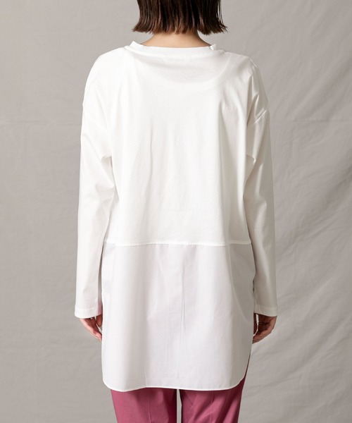 Gready Brilliant（グレディブリリアン）の「スムース切替ドッキングプルオーバー（Tシャツ/カットソー・レディース・ホワイト系・38）」の12枚目の写真