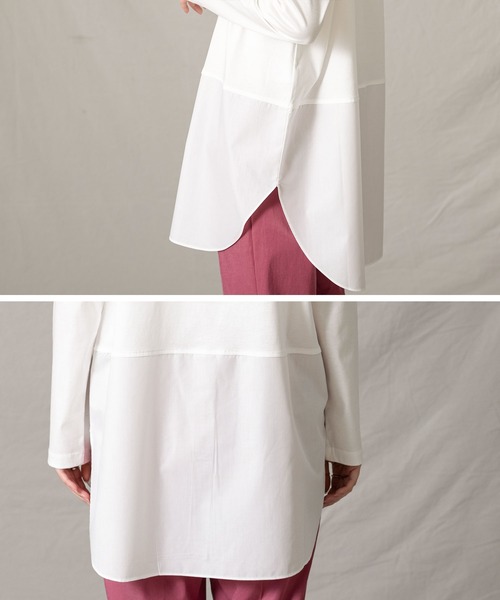 Gready Brilliant（グレディブリリアン）の「スムース切替ドッキングプルオーバー（Tシャツ/カットソー・レディース・ホワイト系・38）」の14枚目の写真