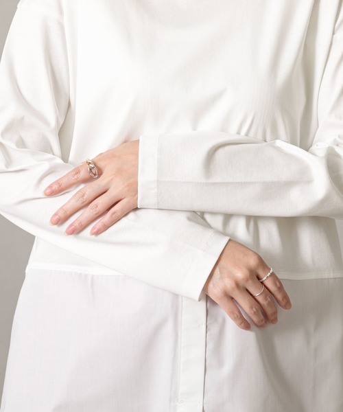 Gready Brilliant（グレディブリリアン）の「スムース切替ドッキングプルオーバー（Tシャツ/カットソー・レディース・ホワイト系・38）」の15枚目の写真