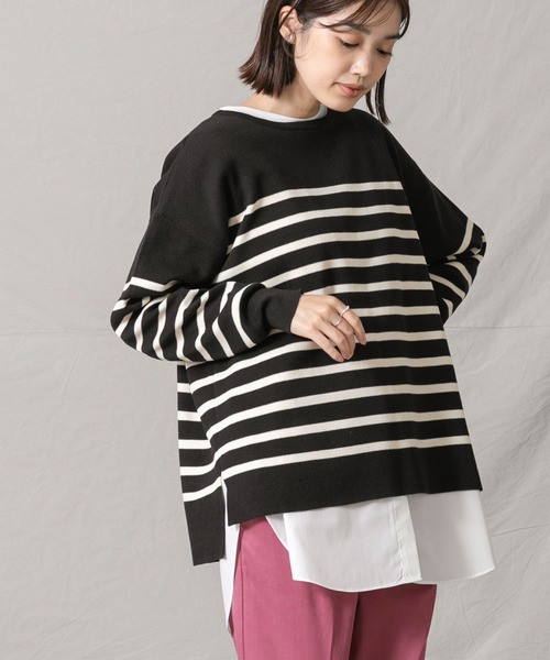 Gready Brilliant（グレディブリリアン）の「スムース切替ドッキングプルオーバー（Tシャツ/カットソー・レディース・ホワイト系・38）」の4枚目の写真