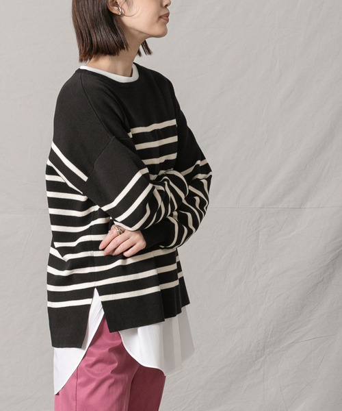 Gready Brilliant（グレディブリリアン）の「スムース切替ドッキングプルオーバー（Tシャツ/カットソー・レディース・ホワイト系・38）」の5枚目の写真