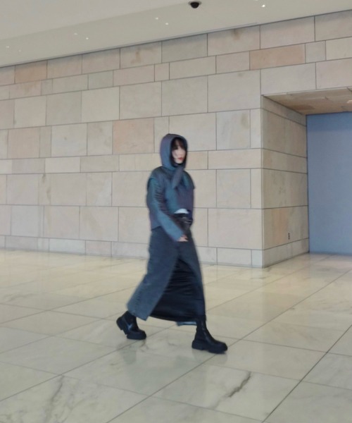 musubore（ムスボレ）の「クラックハトメデニムスカート（デニムスカート・レディース・ブラック・FREE）」の6枚目の写真