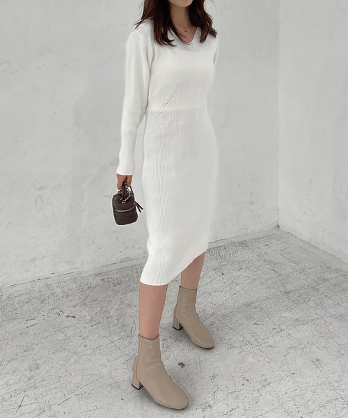 Lamoa(ラモア)の「Lamoa/ボリュームスリーブ ニット ワンピース(ワンピース・レディース・ホワイト/レッド/ブラック・FREE)」の20枚目の写真