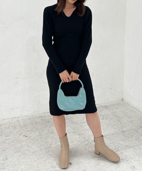 Lamoa(ラモア)の「Lamoa/ボリュームスリーブ ニット ワンピース(ワンピース・レディース・ホワイト/レッド/ブラック・FREE)」の17枚目の写真