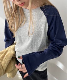 SANSeLF | デザインラグラントップス【SANSeLF】sanw22a072(Tシャツ/カットソー)