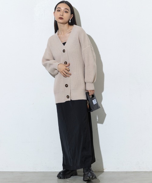 SEN TOKYO(セントーキョー)の「レディライクな雰囲気が魅力。ドロップショルダーニットカーディガン(カーディガン/ボレロ・レディース・ブラウン/アイボリー/グレー・FREE)」の17枚目の写真
