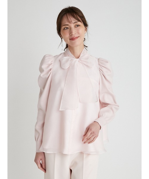 CELFORD（セルフォード）の「ニットコンビオーガンジーブラウス