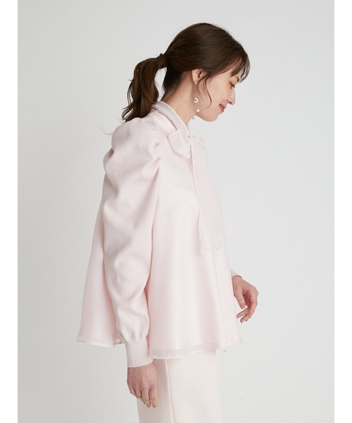 CELFORD（セルフォード）の「ニットコンビオーガンジーブラウス