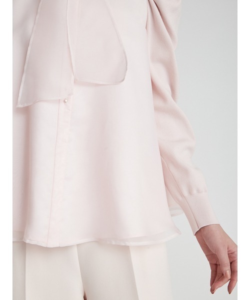 CELFORD（セルフォード）の「ニットコンビオーガンジーブラウス