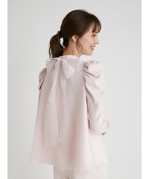 CELFORD（セルフォード）の「ニットコンビオーガンジーブラウス 