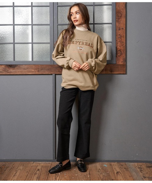 ANAP（アナップ）の「ビンテージライク裏毛プルオーバー（スウェット・レディース・ライトグレー/ベージュ/ブルー/スミクロ・FREE）」の12枚目の写真