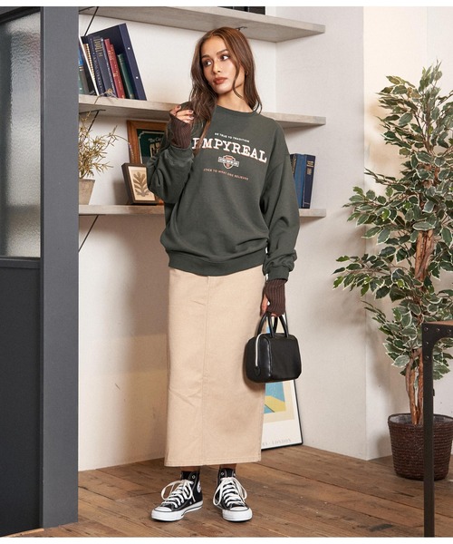 ANAP（アナップ）の「ビンテージライク裏毛プルオーバー（スウェット・レディース・ライトグレー/ベージュ/ブルー/スミクロ・FREE）」の15枚目の写真