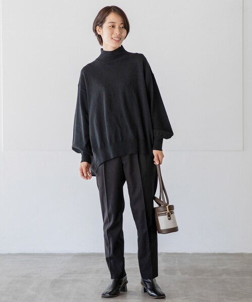 THE SHOP TK （ザ ショップ ティーケー ）の「◆【あったかキレイ/選べるサイズ＆カラー】裏起毛ジョグテーパードパンツ（その他パンツ・レディース・グレー/レモンイエロー/オフホワイト/オレンジ/ブラック/ブルー・10/11/13/12/14）」の12枚目の写真