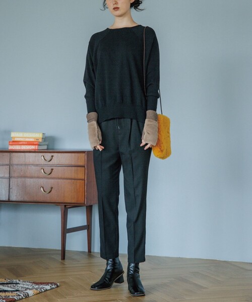 THE SHOP TK （ザ ショップ ティーケー ）の「◆【あったかキレイ/選べるサイズ＆カラー】裏起毛ジョグテーパードパンツ（その他パンツ・レディース・グレー/レモンイエロー/オフホワイト/オレンジ/ブラック/ブルー・10/11/13/12/14）」の11枚目の写真