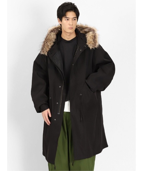 semantic design（セマンティックデザイン）の「セマンティックデザイン ビックシルエット 3WAYモッズコート（モッズコート・メンズ・ブラック/カーキ/アイボリー・MEDIUM/LARGE）」の2枚目の写真