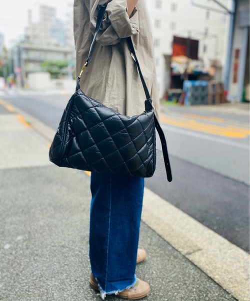 ONEDAYKMC select / フェイクレザーキルティングショルダーパデッド  