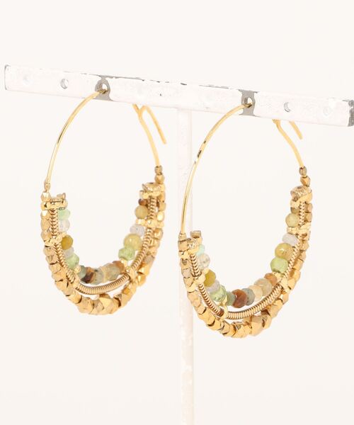 GAS BIJOUX（ガスビジュー）の「「GAS BIJOUX/ガスビジュー」ビーズフープピアス　Earring : Comedia / Pm / O / Psp（ピアス（両耳用）・レディース・その他1/その他2/その他/その他3・FREE）」の4枚目の写真