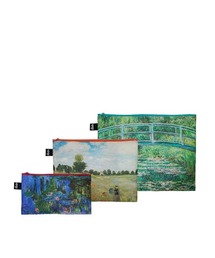 LOQI（ローキー）の「【LOQI/ローキー】ジップポケット (リサイクル） 3pcs set（ポーチ）」