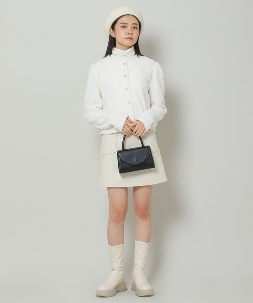 3.3 Field Trip （3.3フィールドトリップ）の「3.3 Field Trip／ブークレパフカーディガン 2185958（カーディガン/ボレロ・レディース・クリーム/ブラック・FREE）」の5枚目の写真