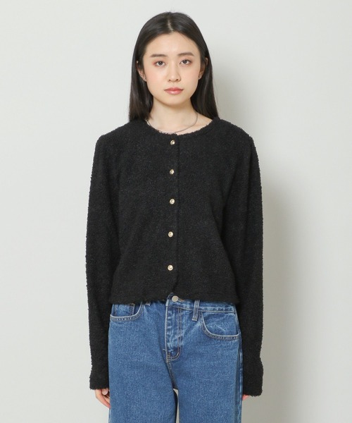 3.3 Field Trip （3.3フィールドトリップ）の「3.3 Field Trip／ブークレパフカーディガン 2185958（カーディガン/ボレロ・レディース・クリーム/ブラック・FREE）」の14枚目の写真