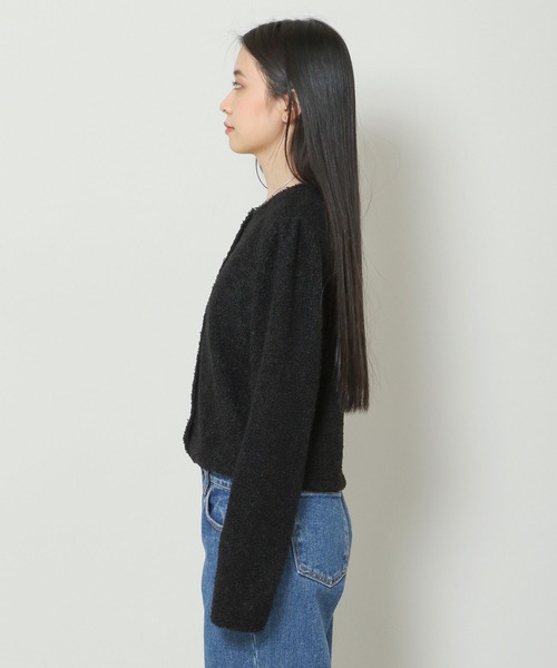 3.3 Field Trip （3.3フィールドトリップ）の「3.3 Field Trip／ブークレパフカーディガン 2185958（カーディガン/ボレロ・レディース・クリーム/ブラック・FREE）」の15枚目の写真