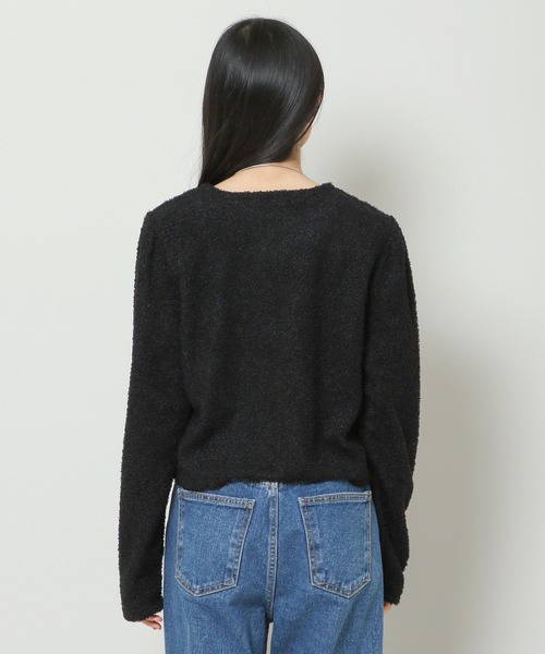 3.3 Field Trip （3.3フィールドトリップ）の「3.3 Field Trip／ブークレパフカーディガン 2185958（カーディガン/ボレロ・レディース・クリーム/ブラック・FREE）」の16枚目の写真