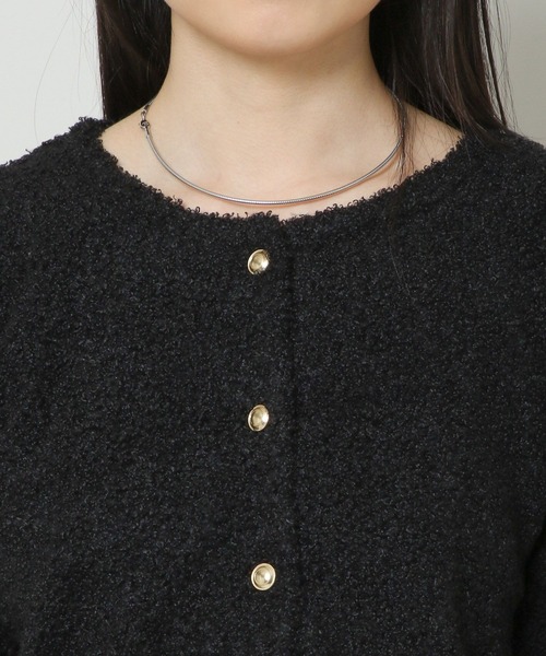 3.3 Field Trip （3.3フィールドトリップ）の「3.3 Field Trip／ブークレパフカーディガン 2185958（カーディガン/ボレロ・レディース・クリーム/ブラック・FREE）」の17枚目の写真