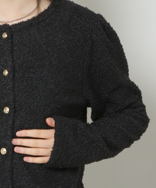 3.3 Field Trip （3.3フィールドトリップ）の「3.3 Field Trip／ブークレパフカーディガン 2185958（カーディガン/ボレロ・レディース・クリーム/ブラック・FREE）」の20枚目の写真