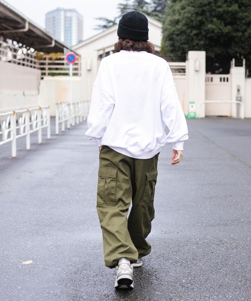 WEGO（ウィゴー）の「WEGO/ヘビーウエイト サガラワッペンプルオーバー（スウェット・メンズ・杢グレー/ダークグリーン/ホワイト/スミクロ・MEDIUM/LARGE）」の17枚目の写真