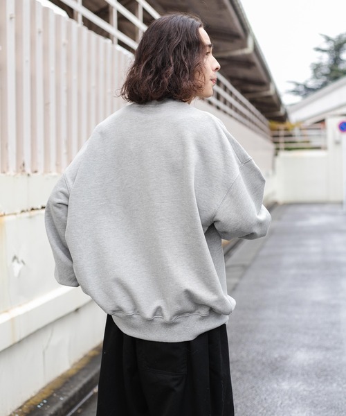 WEGO（ウィゴー）の「WEGO/ヘビーウエイト サガラワッペンプルオーバー（スウェット・メンズ・杢グレー/ダークグリーン/ホワイト/スミクロ・MEDIUM/LARGE）」の19枚目の写真