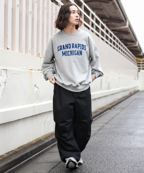 WEGO（ウィゴー）の「WEGO/ヘビーウエイト サガラワッペンプルオーバー（スウェット・メンズ・杢グレー/ダークグリーン/ホワイト/スミクロ・MEDIUM/LARGE）」の20枚目の写真