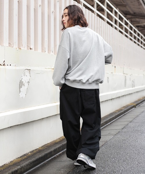 WEGO（ウィゴー）の「WEGO/ヘビーウエイト サガラワッペンプルオーバー（スウェット・メンズ・杢グレー/ダークグリーン/ホワイト/スミクロ・MEDIUM/LARGE）」の22枚目の写真