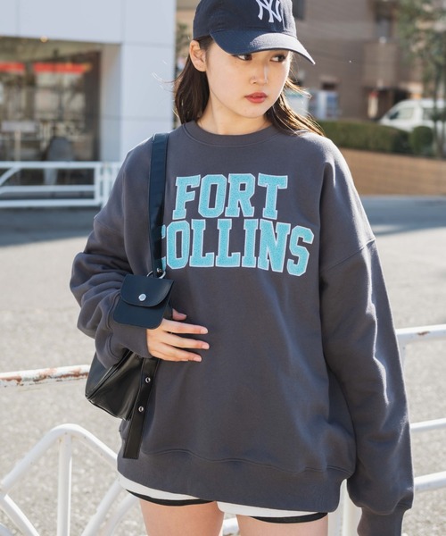 WEGO（ウィゴー）の「WEGO/ヘビーウエイト サガラワッペンプルオーバー（スウェット・メンズ・杢グレー/ダークグリーン/ホワイト/スミクロ・MEDIUM/LARGE）」の8枚目の写真