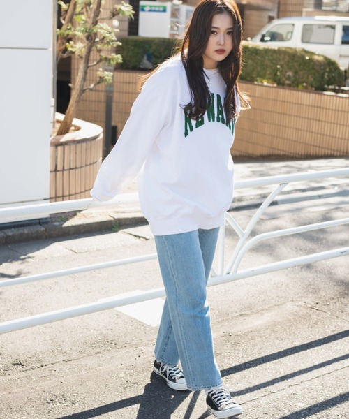 WEGO（ウィゴー）の「WEGO/ヘビーウエイト サガラワッペンプルオーバー（スウェット・メンズ・杢グレー/ダークグリーン/ホワイト/スミクロ・MEDIUM/LARGE）」の7枚目の写真