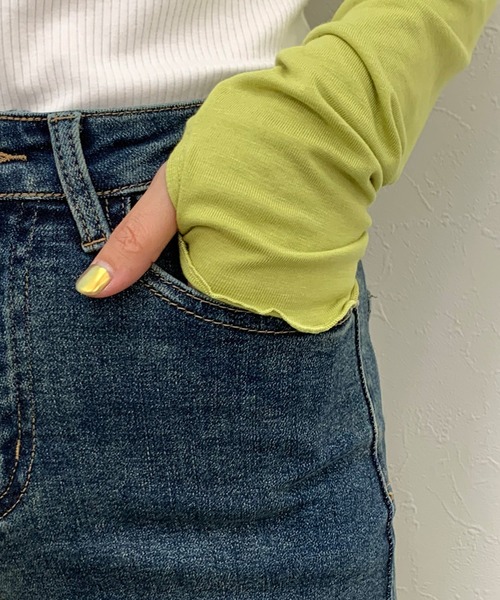 CRB(シーアールビー)の「カットオフデニムストレートパンツ(デニムパンツ・レディース・ブルー・M/L/S)」の14枚目の写真
