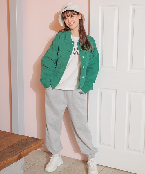 Honeys（ハニーズ）の「ゆるＧジャン（デニムジャケット・レディース・インディゴブルー/グリーン/ライトインディゴブルー/アイボリー・L/LL/S/M）」の22枚目の写真