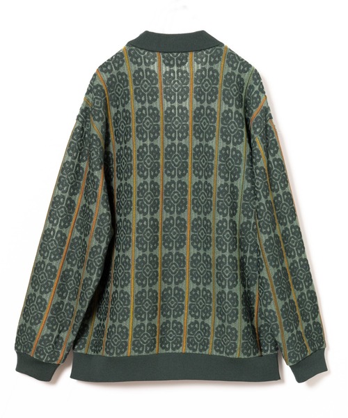 GARDEN TOKYO(ガーデントウキョウ)の「TAUPE/トープ/Botanical Lace V Cardigan(カーディガン/ボレロ・メンズ・ブラック/グリーン・1/2)」の9枚目の写真