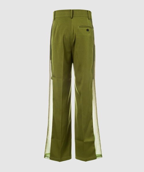 Feng Chen Wang（フェン・チェン・ワン）の「SHEER PANEL TROUSERS（その他パンツ・メンズ・グリーン・M/S）」の6枚目の写真